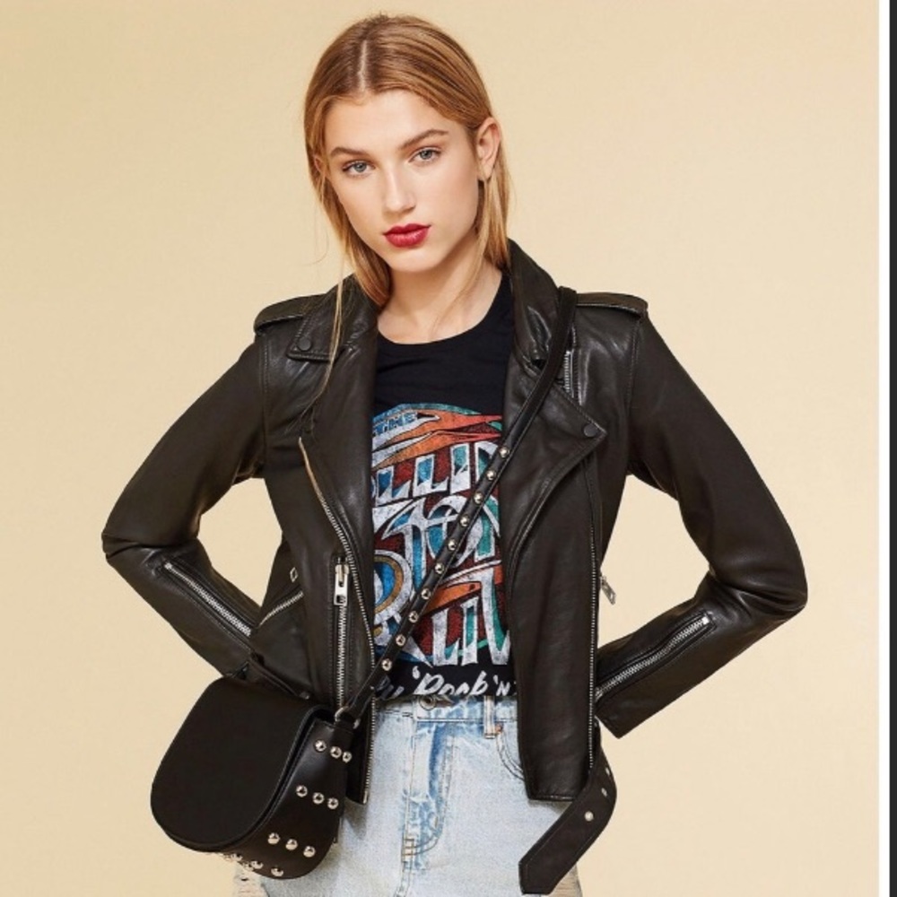 *final price All Saints Balfern Biker Jacket - Picture 2 of 12